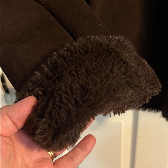 Jones New York Women's Brown Faux Fur Lined Coat - Picture 5 of 10